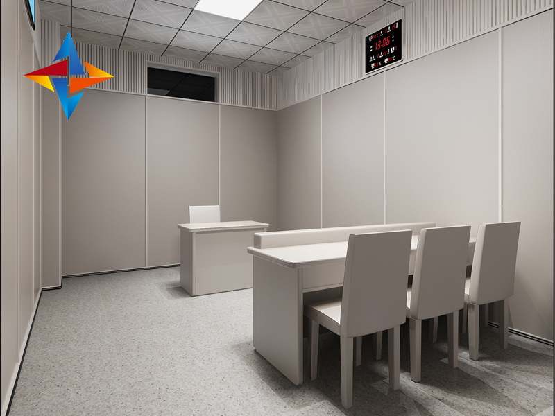 談話(huà)室防撞軟包+防撞軟包桌椅+防撞衛(wèi)浴、馬桶、硅膠洗手臺(tái)、蹲便器